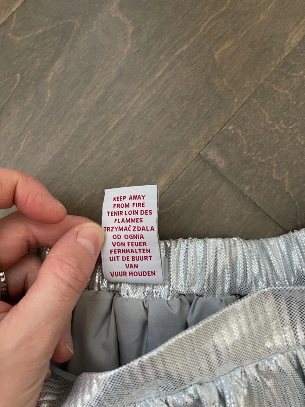 Tahari shiny metallic